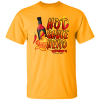 A yellow G500 5.3 oz. T-Shirt that says Cajun Hot Sauce Hero. A New Orleans Bistro Restaurant near me