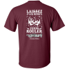 A G500 5.3 oz. maroon t-shirt with a skull and the words "Cajun temp roller. A New Orleans Bistro Restaurant near me