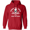 A Z66x Pullover Hoodie 8 oz (Closeout) that says, "Finish the tails, Jazz - A Louisiana Kitchen for heads. A New Orleans Bistro Restaurant near me