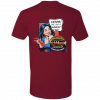 Jazz - A Louisiana Kitchen Maroon t-shirt featuring a comic-style woman holding a lobster, with a speech bubble saying "Oops! We did it again!" and restaurant branding below. Kansas City, Columbia, cajun food restaurant near me